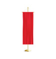 blank rectangle medieval banner with scarlet red vector image vector image