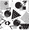seamless geometric pattern in retro memphis 80s vector image vector image