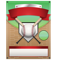 baseball tournament flyer background vector image vector image