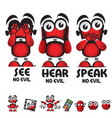 see no evil hear no evil speak no evil robot vector image vector image