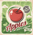 vintage apple poster vector image