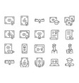 certificate icon set vector image