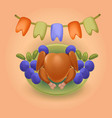 in 3d on thanksgiving day theme vector image vector image