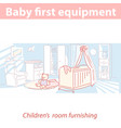 interior children room bafirst equipment vector image