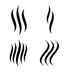 Smoke steam silhouette icon smoke puff Royalty Free Vector