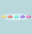 3d plastic speech bubble realistic cartoon glossy vector image vector image