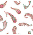 blooming flowers and leaves paisley patterns vector image