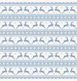 christmas pattern with deers seamless background vector image