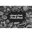 fast food design template menu restaurant vector image