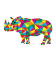 geometric rhinoceros vector image