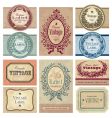 vintage labels set vector image vector image