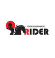 horse and woman icon vector image