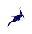 stingray logo design template silhouette vector image