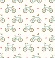 cartoon bicycles pattern vector image