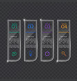 infographics banner template in glass or glossy vector image vector image