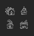 temporary supportive housing chalk white icons vector image vector image