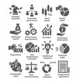 business management icons pack 42 vector image