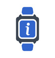 information sign smart watch icon vector image vector image