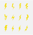 lightning set vector image