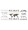 earth maps and pointers globe and flags vector image