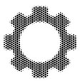 hexagon halftone gear icon vector image