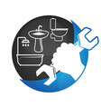 plumbing services design vector image