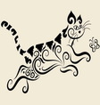 cat ornament vector image vector image