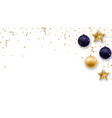 christmas background with shiny golden and blue vector image