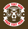 grizzly bear head mascot vector image vector image