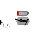 recharging businessman vector image