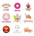 biggest collection of logos desserts vector image