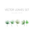 bright watercolor set of leaf vector image