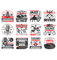 music and sound recording studio instrument icons vector image vector image