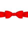 red textile bow and ribbon vector image vector image