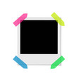 retro photo frame on white background vector image