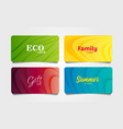set colourful cards or vouchers with abstract vector image