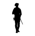 army soldier with sniper rifle on duty silhouette vector image vector image