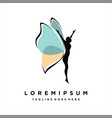 butterfly woman logo design inspiration vector image vector image