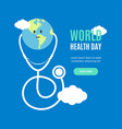 cartoon color world health day concept template vector image