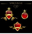 set of golden labels vector image vector image