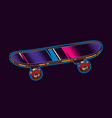 urban skateboard in retro style vector image vector image