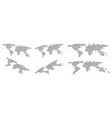 world map earth isometric 3d design vector image