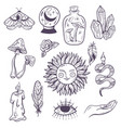 boho magic mystical occult witch design element vector image