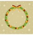 christmas wreath vector image