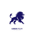 lion logo icon company design strength vector image vector image