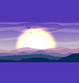 desert panoramic landscape with dunes and sunset vector image