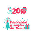 feliz navidad - merry christmas spanish language vector image vector image