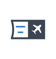 flight ticket icon vector image vector image