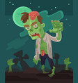angry hungry zombie men character walking vector image