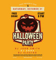 halloween party flyer trending autumn holiday vector image